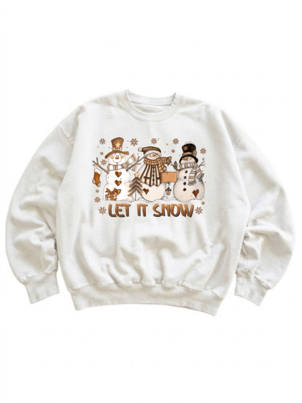 Gildan Let It Snow White Holiday Sweatshirt